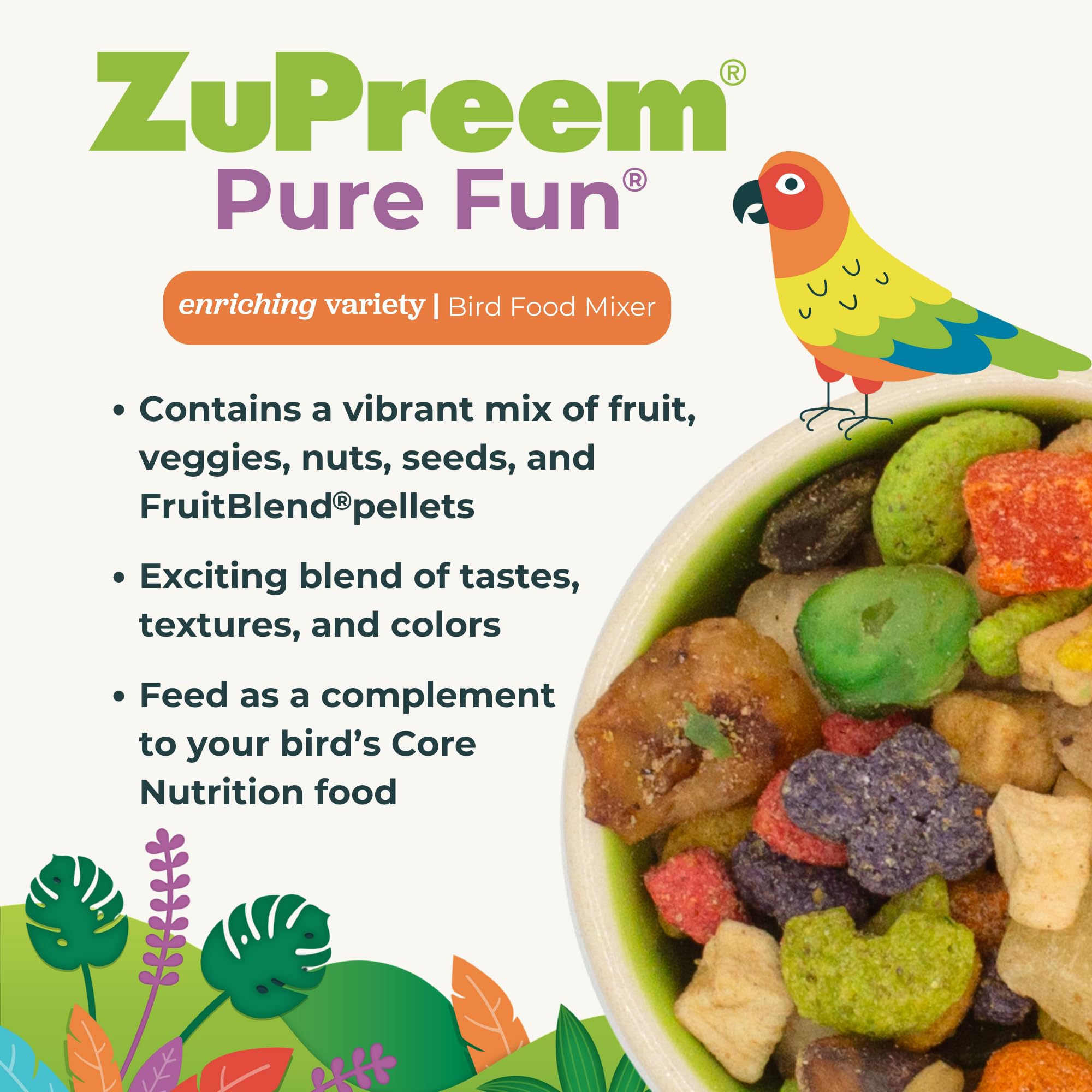ZuPreem noyers et pistaches détaillés apportant mastication saine