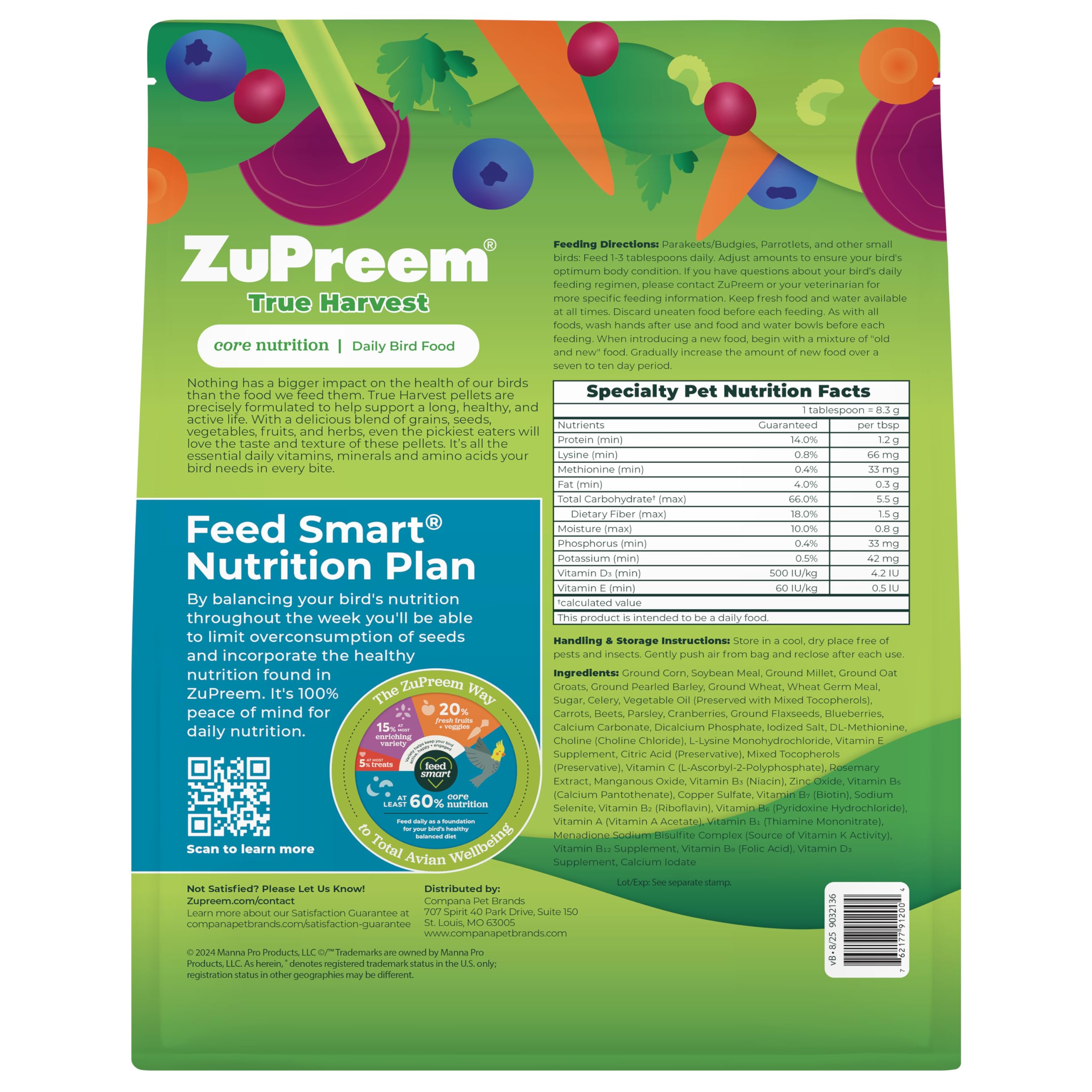 ZuPreem sachet ouvert 2,25 lb prêt à servir et conserver