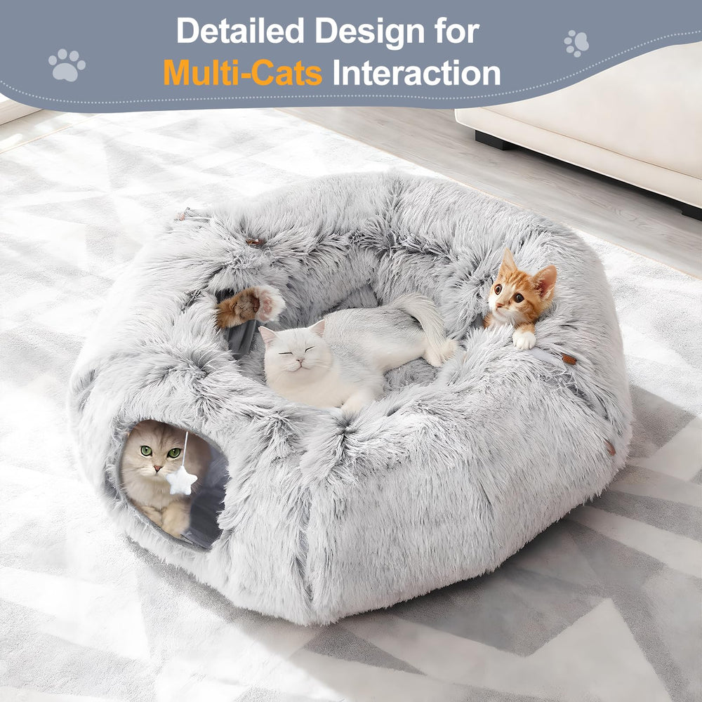 Zuqqony gros plan sur tissu pelucheux du tunnel pour chaleur et douceur
