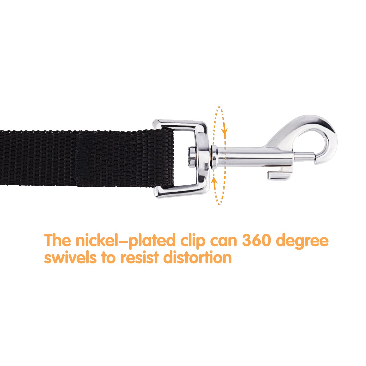 ZUZUAN mousqueton rotatif en métal nickelé, durable et anti-torsion