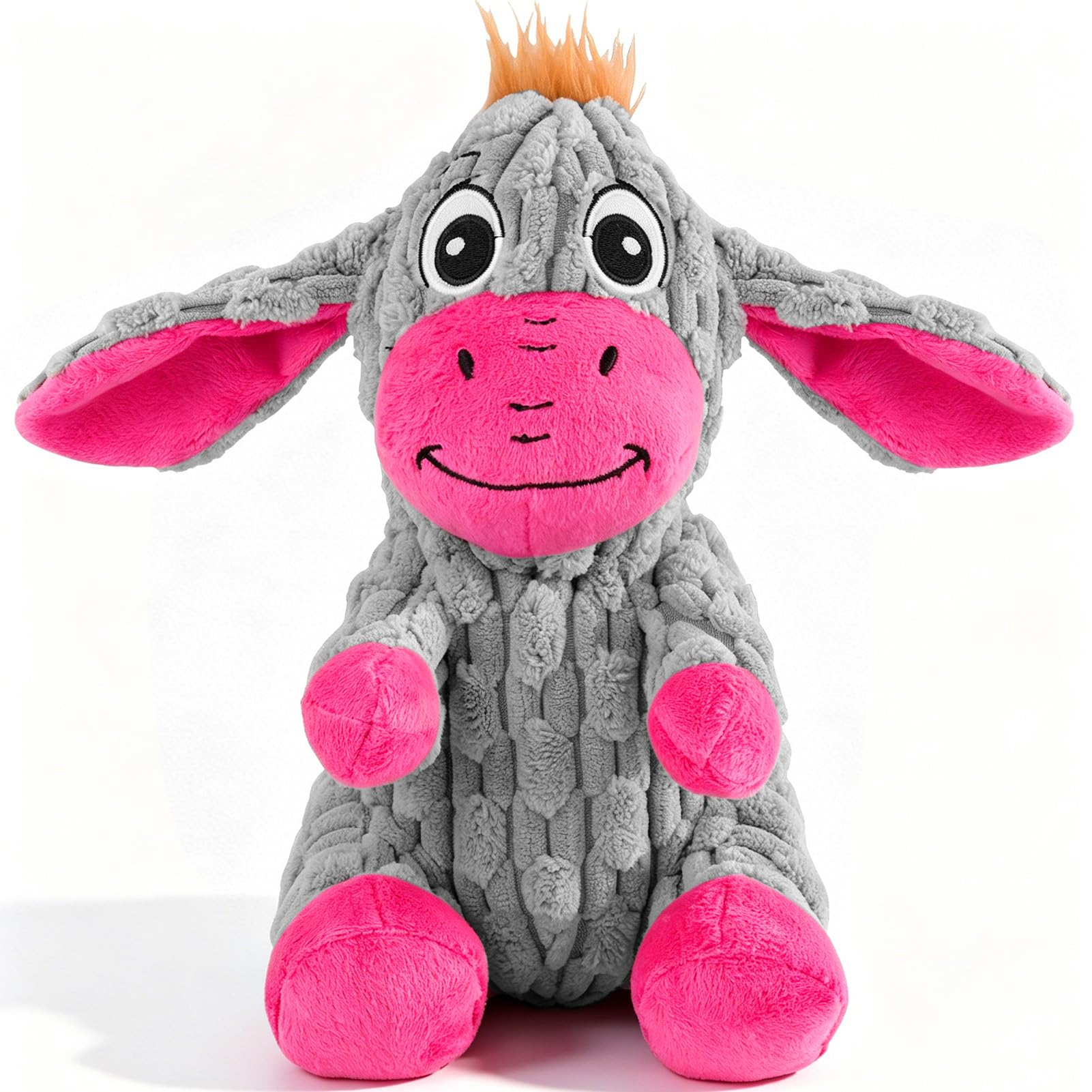ZYBDP jouet peluche âne face avant montrant le design attractif