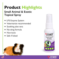 Zymox en application sur la fourrure d'un lapin pour apaiser la peau