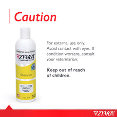 Zymox étiquette lisible avec ingrédients et instructions pour la sécurité du propriétaire