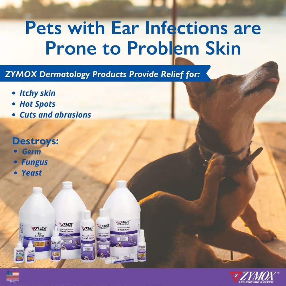 ZYMOX animal heureux après application, pelage hydraté et soigné