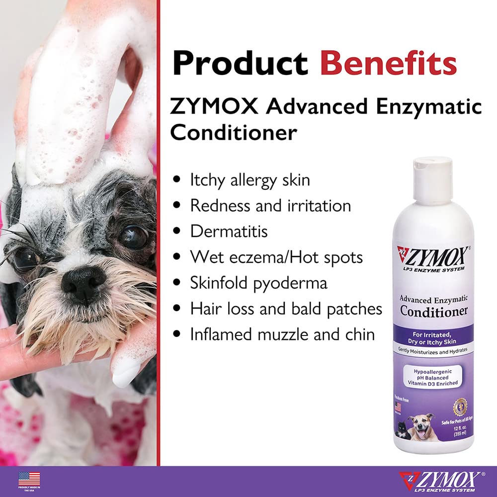 ZYMOX gros plan texture crème onctueuse, facilite le démêlage