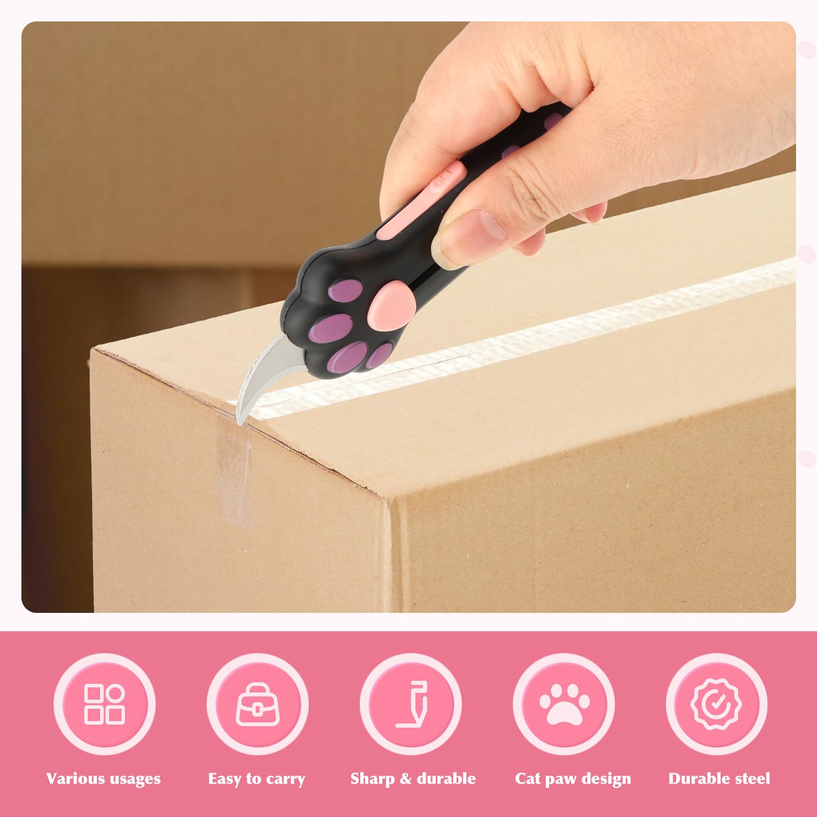 ZYROVEXION cutter glissé dans sac à main, portabilité et accessibilité